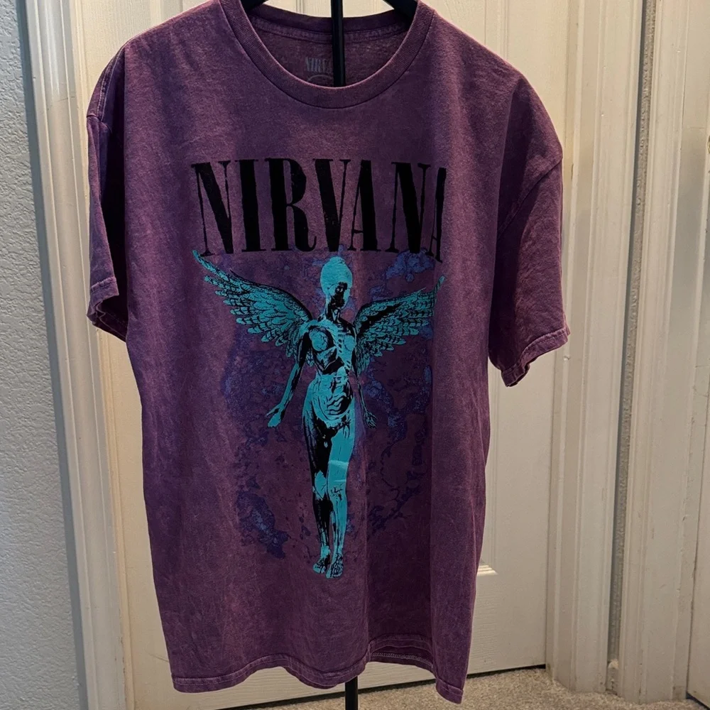 NIRVANA Distressed Maroon Tee In Utero XL NWOT - Picture 10 of 11